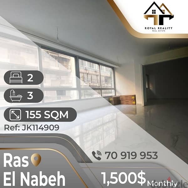 apartments for rent  in ras al nabaa - شقق للإجار في راس النبع 0