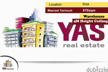 Mazraat Yachouh 870m2 | Warehouse | Perfect Investment | Catch | KR |