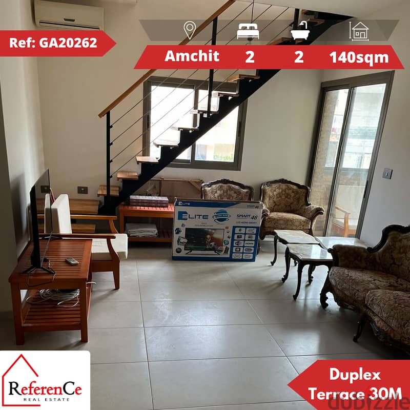 Duplex for sale in Amchit دوبلكس  للبيع في عمشيت 0