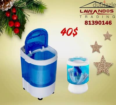 Mini washing machine غسالة صغيرة مع تعصير مع فرشاة لتنظيف للاحذية