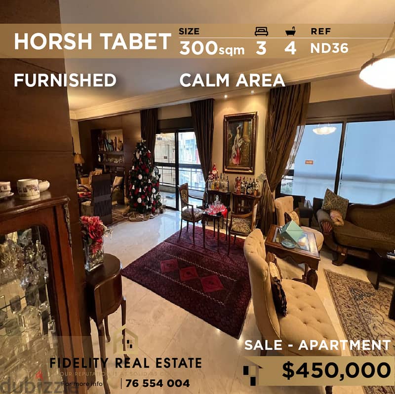 Apartment for sale in Horsh tabet furnished ND36 0