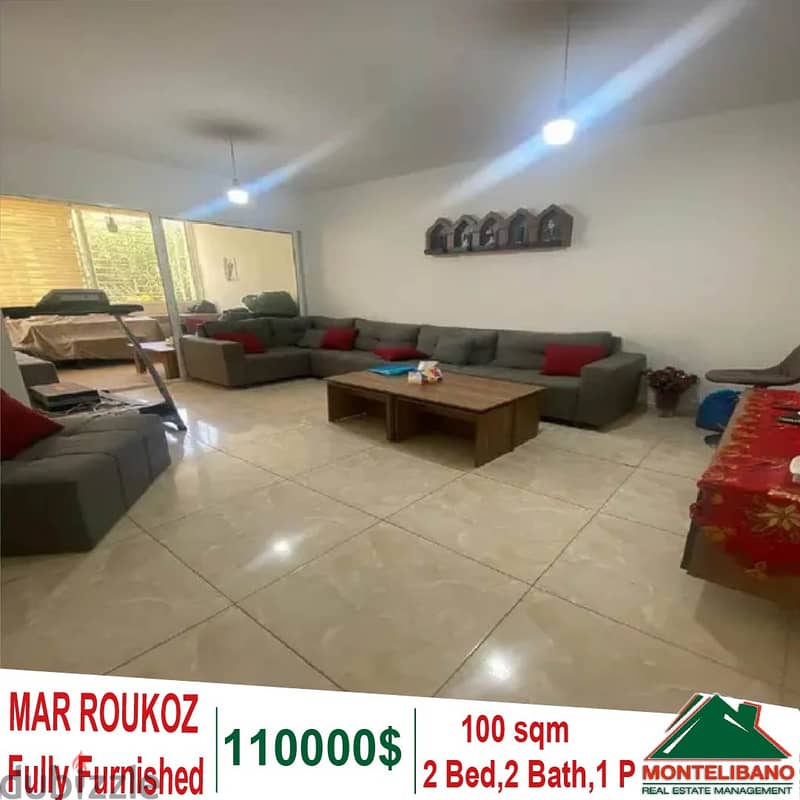 100 Sqm Fully Furnished Apartment for Rent in Mar Roukoz 0