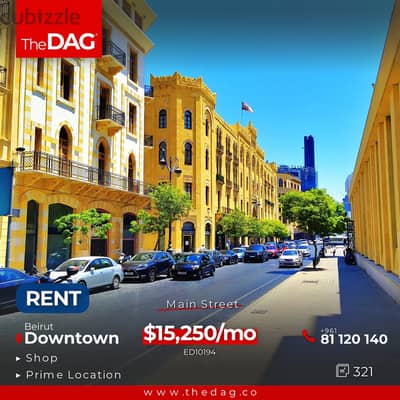 321 SQM  Prime Corner Shop for Rent in Downtown محل للإيجار تراثي