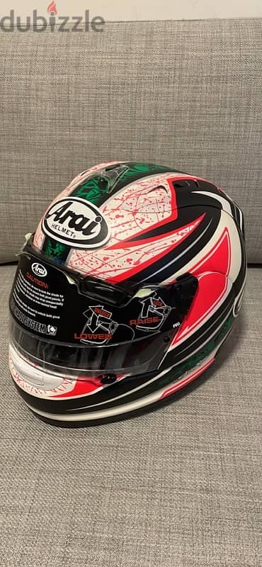 ARAI RX-7 GP HAYDEN GREEN HELMET 1