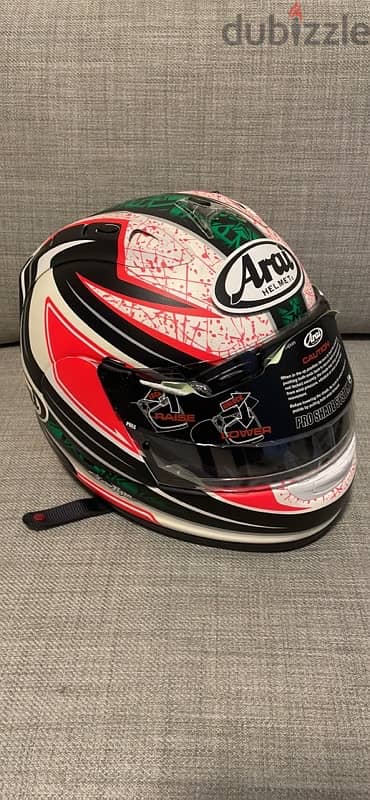 ARAI RX-7 GP HAYDEN GREEN HELMET 2