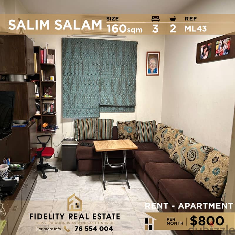 Apartment for rent in Salim slam ML43 0