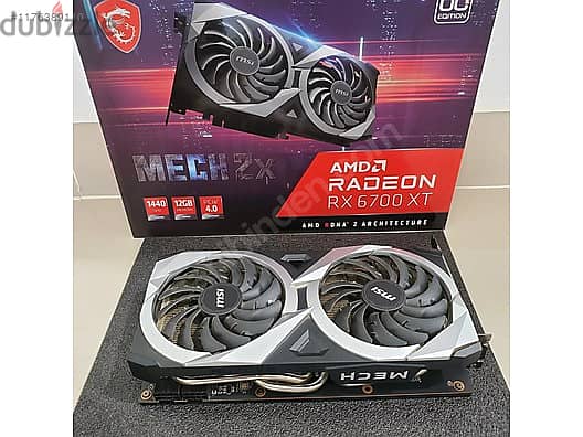 MSI Radeon RX 6700 XT MECH 2X OC 12GB GDDR6 Graphics Card Used With Wa 0