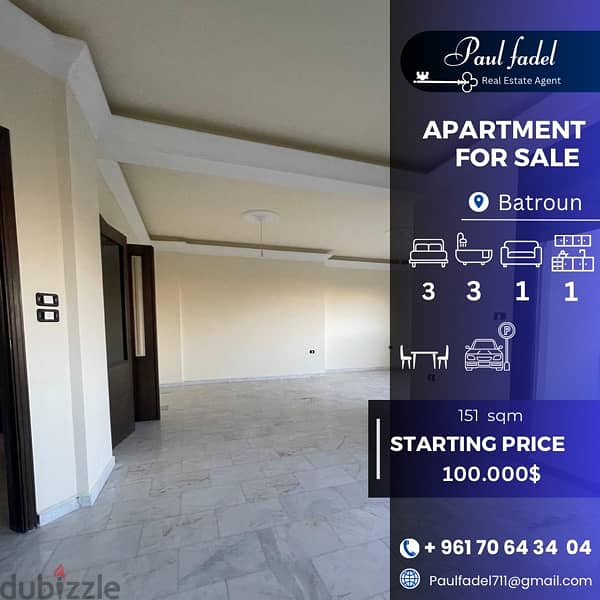 apartment for sale in batroun 0