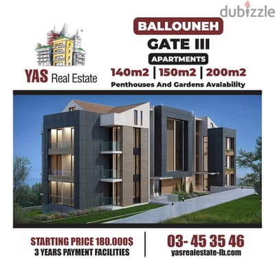 Ballouneh 140m2 | Under Construction | Payment Facilities | View |