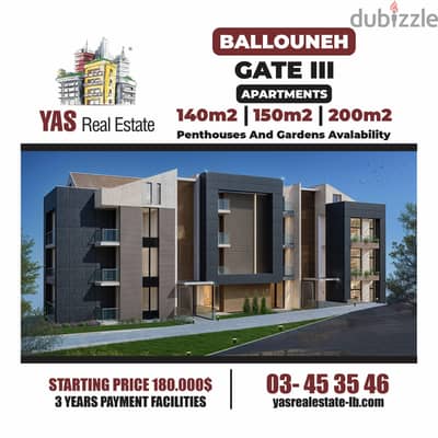 Ballouneh 140m2 | 40m2 Garden | Payment Facilities | View |