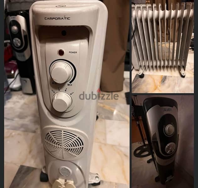 2 Oil radiators heating for sale 0