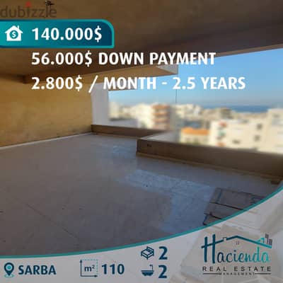 56.000$ Down Payment Apartment For Sale In Sarba