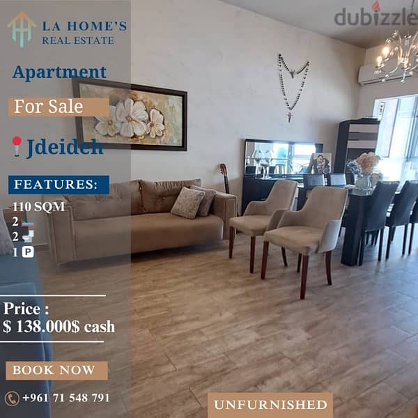 apartment for sale in jdeideh شقة للبيع في جديدة 0