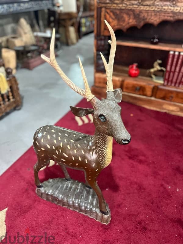 solid wood deer handmade 2