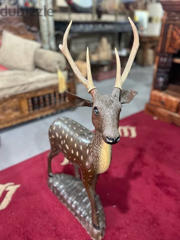 solid wood deer handmade 3