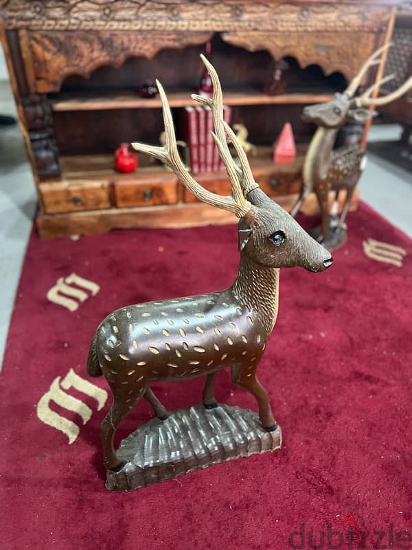 solid wood deer handmade 4