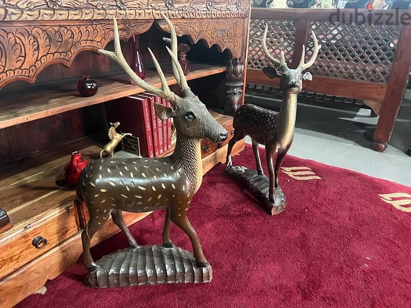 solid wood deer handmade 8