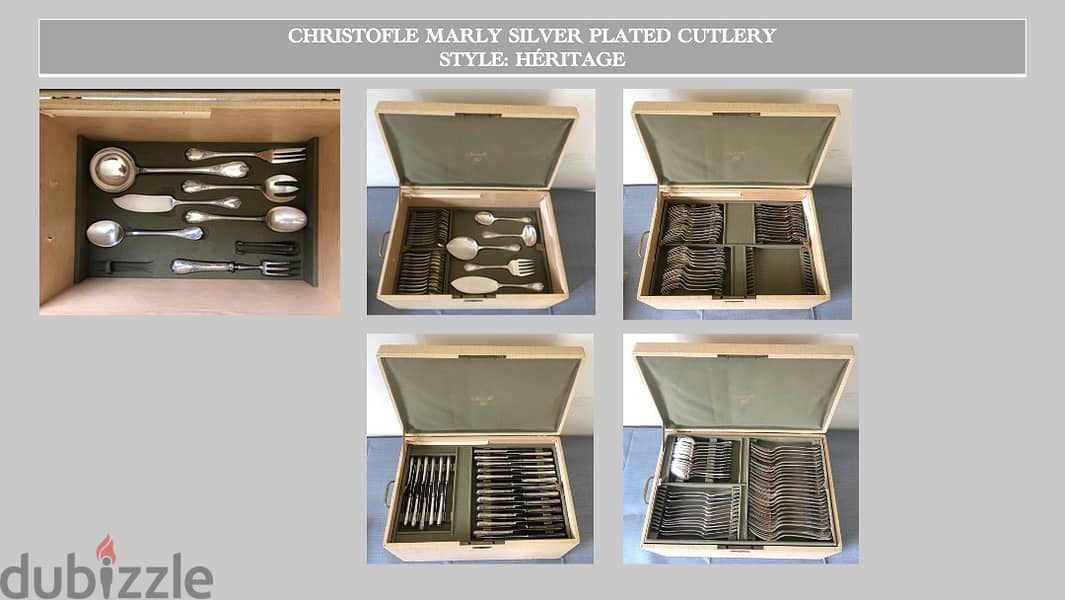 Christofle Marly | Silver Plated cutlery box set 0