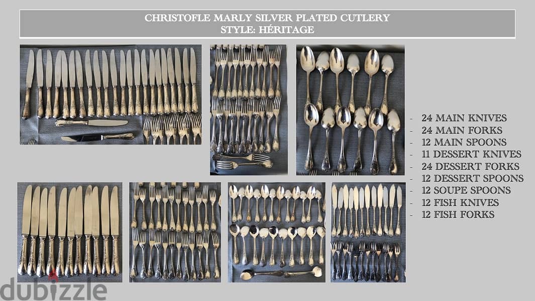 Christofle Marly | Silver Plated cutlery box set 1