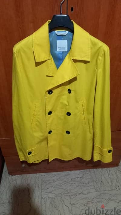 Zara yellow trench coat man Medium