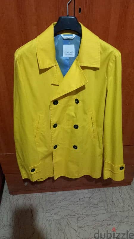 Zara yellow trench coat man Medium 0