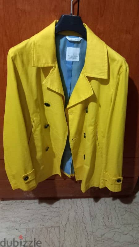 Zara yellow trench coat man Medium 1