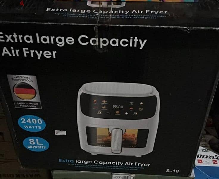 Air Fryer Silvercrest 8L 2400W قلاية بطاطا سيلفر كرست 0