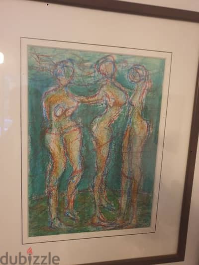 original painting by arthur guiligian,lebanese armenian artist