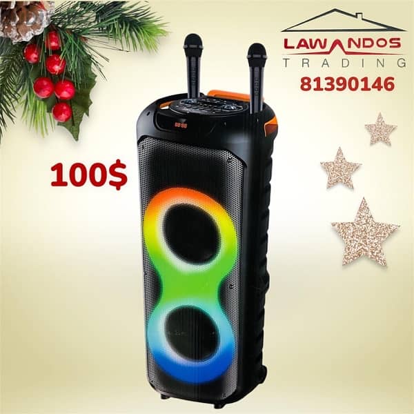 speaker karaoke starting 25$ مع ميكروفون 2