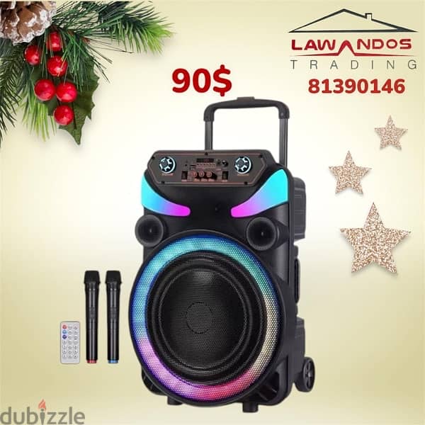 speaker karaoke starting 25$ مع ميكروفون 3