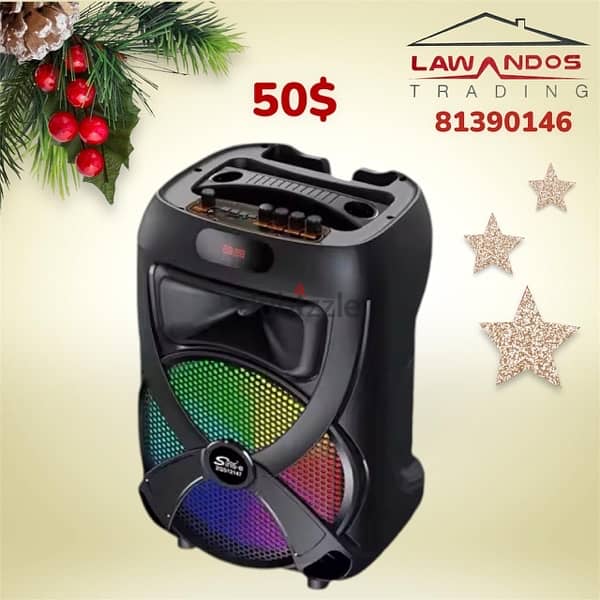 speaker karaoke starting 25$ مع ميكروفون 5