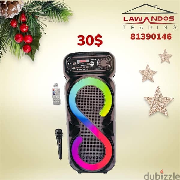 speaker karaoke starting 25$ مع ميكروفون 7