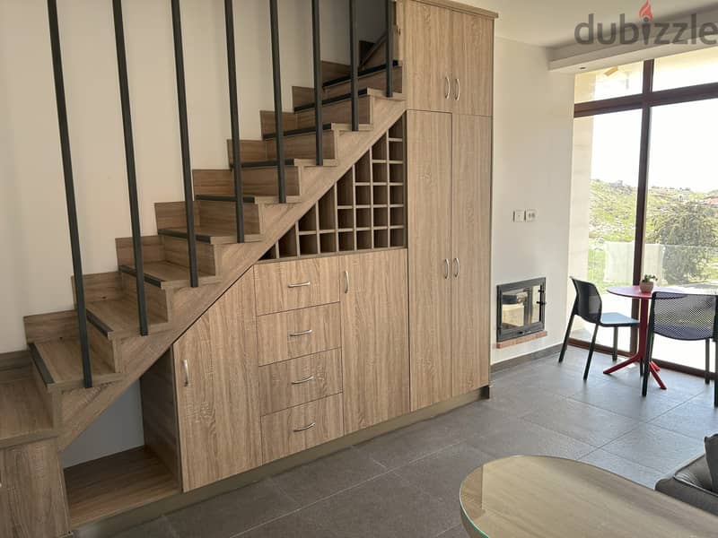 Modern Furnished 2-Bed Duplex Chalet for Rent in Faraya 2