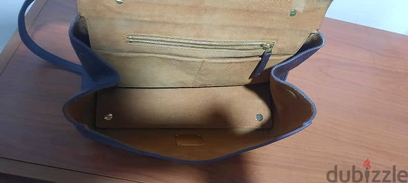 Handbag sac brown. جزدان بني 4