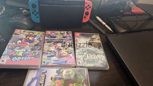 Nintendo switch oled + 4 games