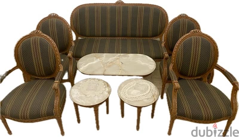 French Parlor Set Louis XVI style صالون كامل 0