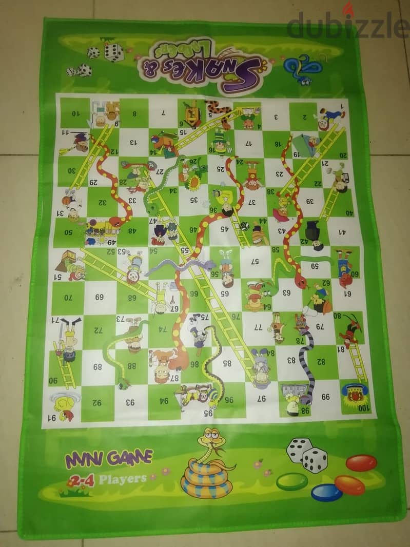 Snakes & ladders foldable big mat board 90*60cm 0