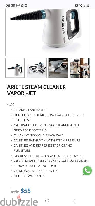 ariete vapori jet steam cleaner 2