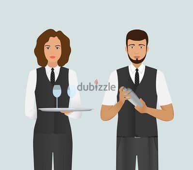 waitress and bartender