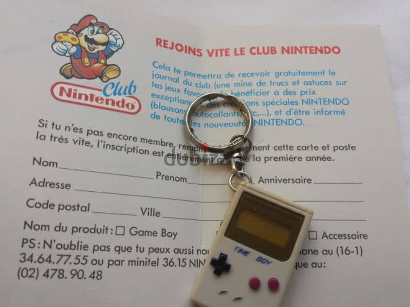 Vintage Gameboy keychain watch (+Nintendo card club) - Not Negotiable 1