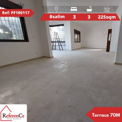 Apartment with terrace in Bsalim شقة مع تراس في بصاليم