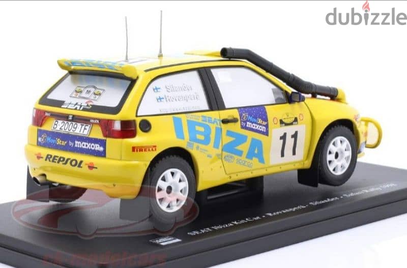 Seat Ibiza Kit Car (Rally Safari 1998) diecast car model 1:24. 3