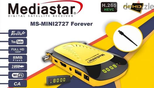 receiver mediastar one year free service iptv forever