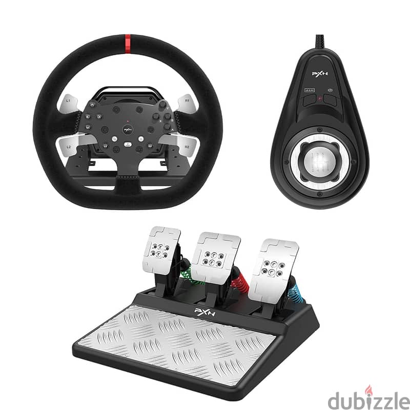 PXN V10 Force Feedback Steering Wheel Detach PC Xbox One PS4 PS5 0