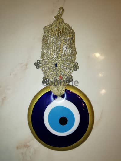 Blue Evil eye glass & ceramic 14 cm diameter Home decoration