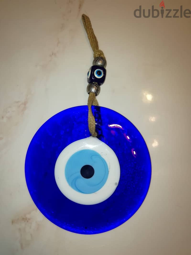 Blue Evil eye glass & ceramic 18.5 cm diameter Home decoration 0