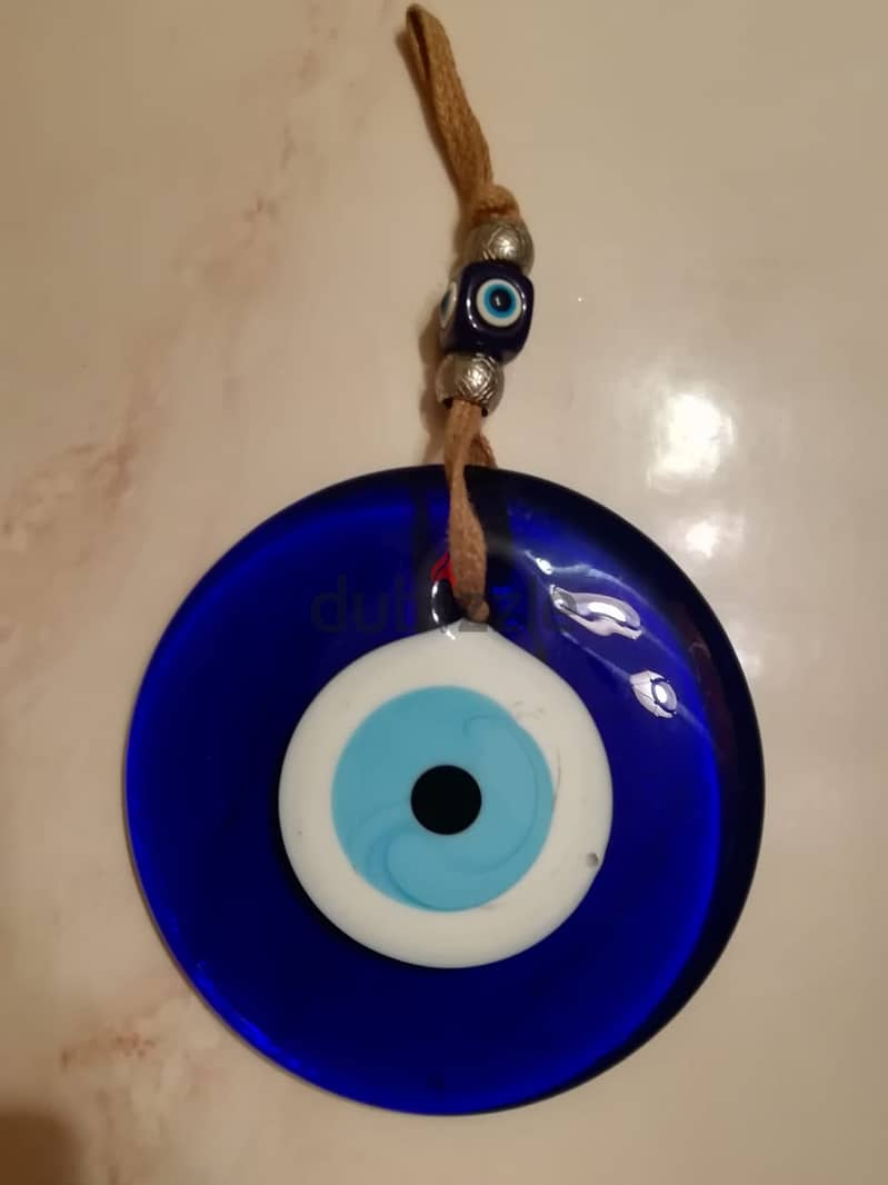 Blue Evil eye glass & ceramic 18.5 cm diameter Home decoration 1