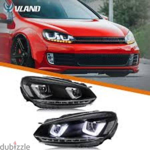 VW Headlights GOLF 6 look mk7.5 1