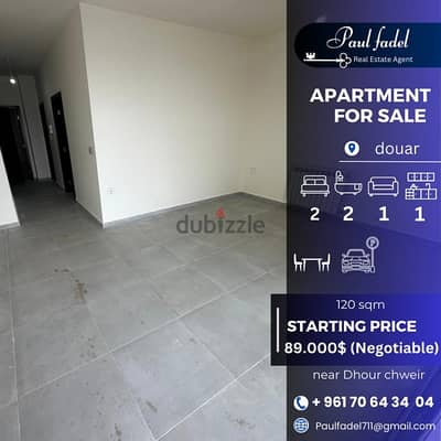 Spacious apartment for sale in douar (dhour chouweir)