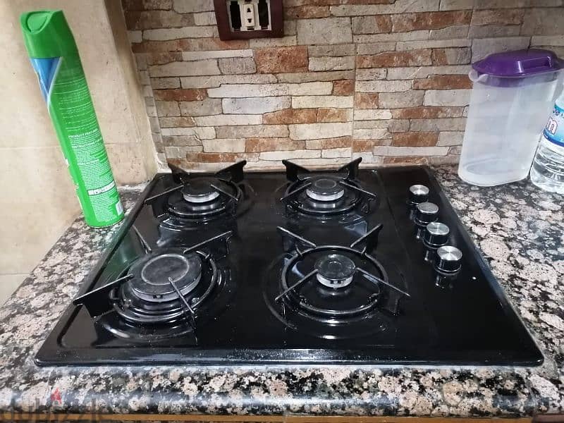 غاز مع فرن oven and hood encastre 0